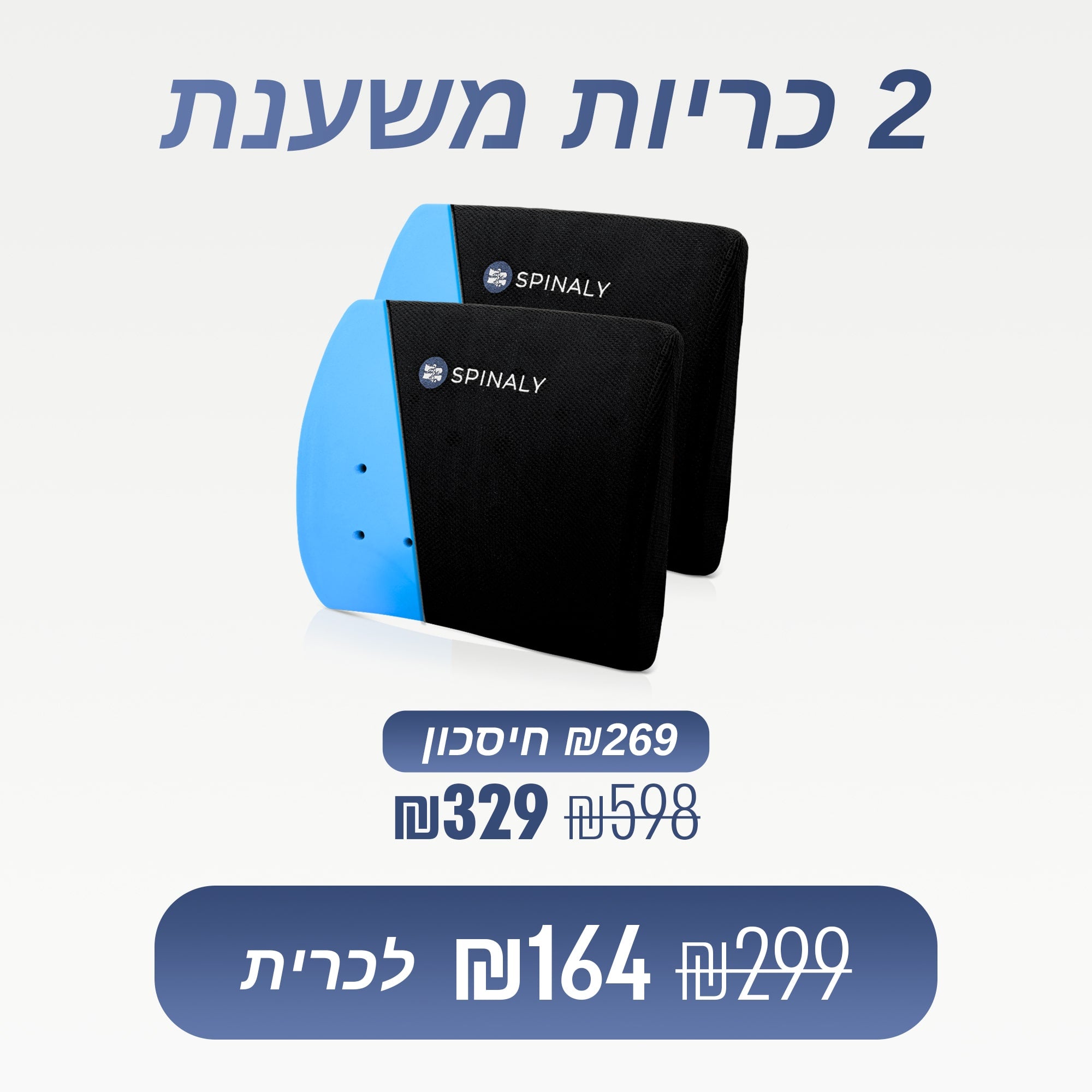 מארז 2 כריות משענת (₪164 לכרית)