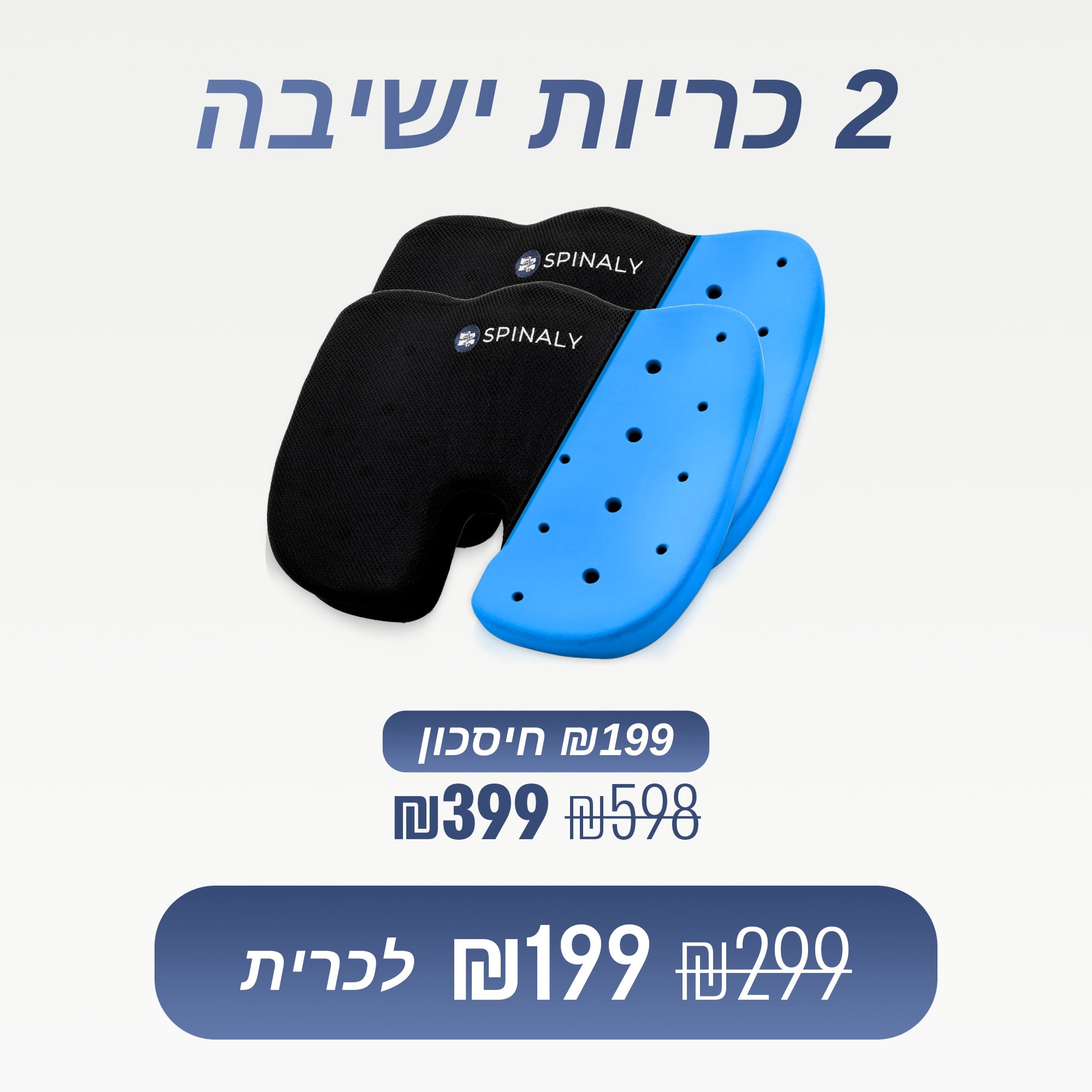 מארז 2 כריות ישיבה (₪199 לכרית)