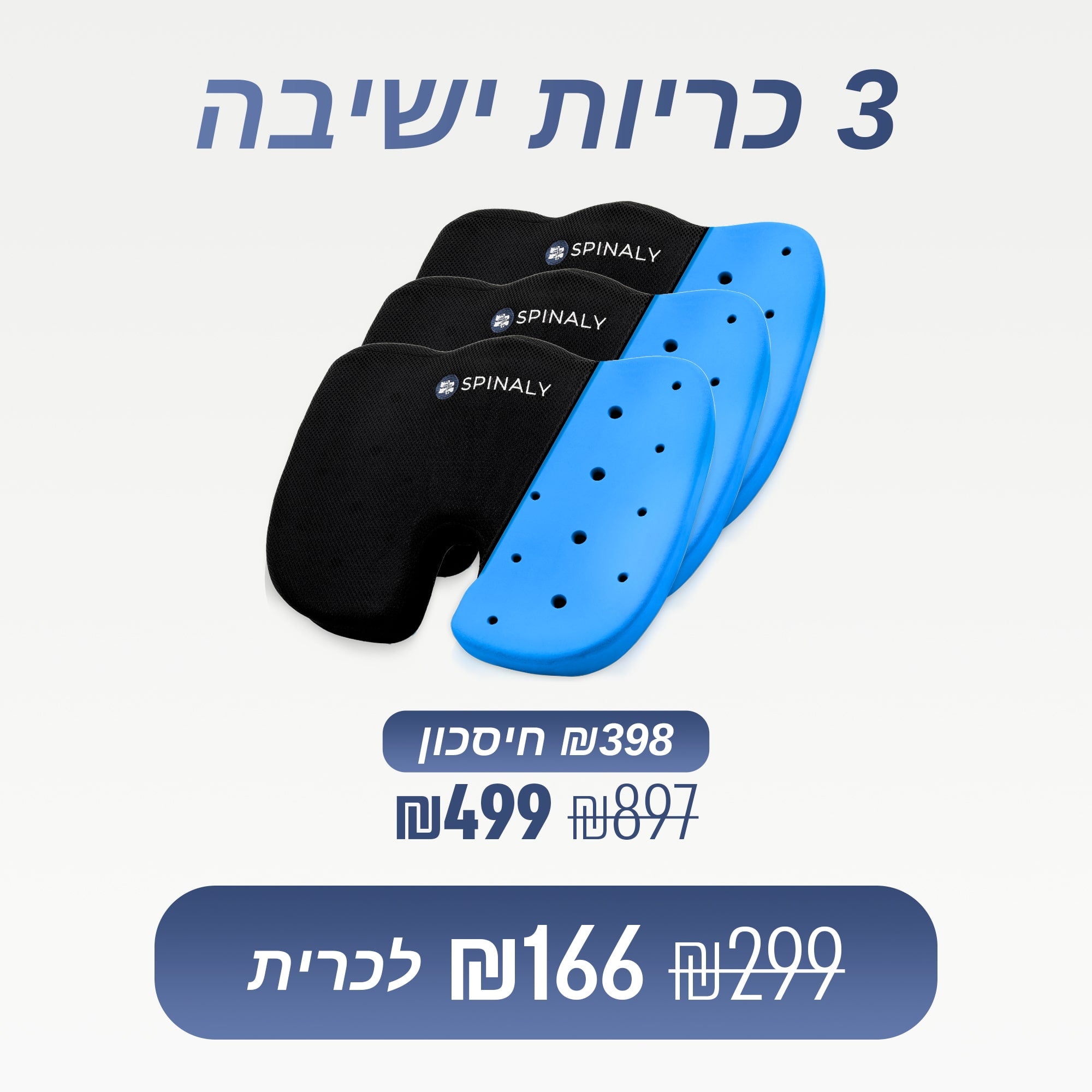 מארז 3 כריות ישיבה (₪166 לכרית)