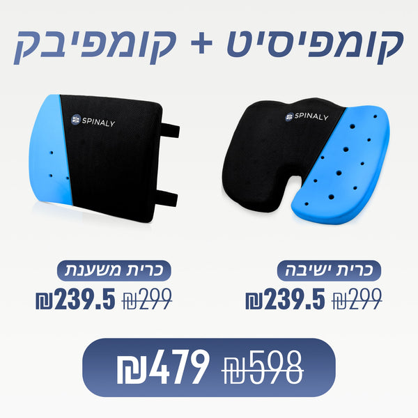 כרית ישיבה + כרית משענת (₪119 חיסכון)